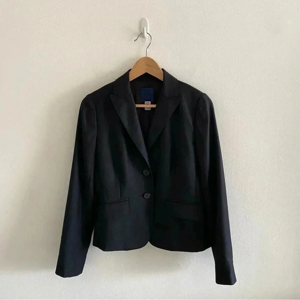J.Crew Wool Blazer Black Sz 2